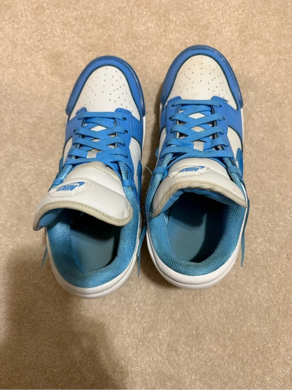 Nike Kids Blue and White High-Top Sneakers